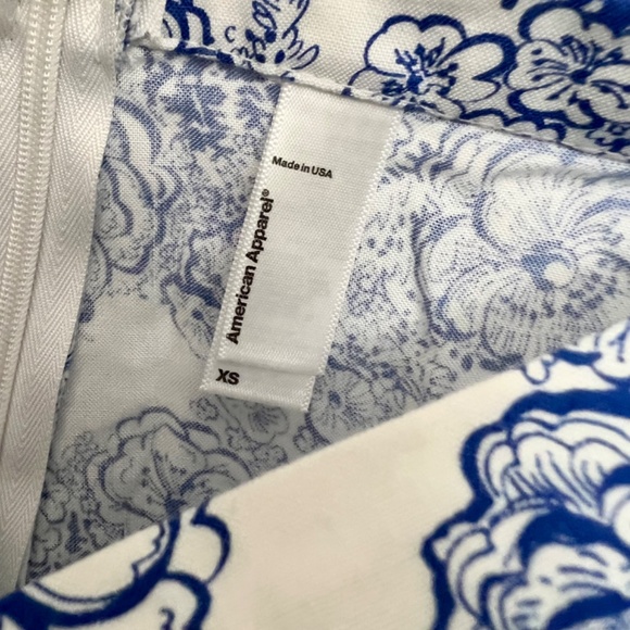American Apparel Blue Floral Circle Skirt (xs) - Picture 4 of 4